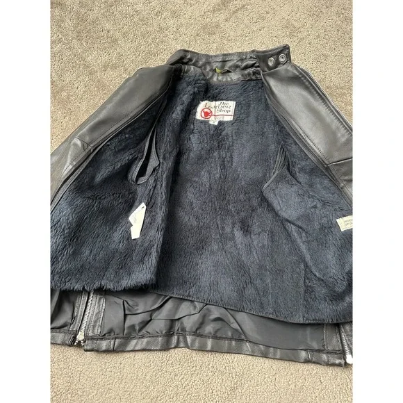 Vnt Womens Leather Jacket 90s THE Leather Shop SEARS Casual Streetwear, Size 8 - Picture 7 of 12